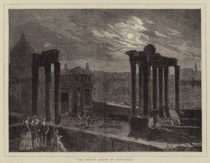 The Roman Forum by Moonlight